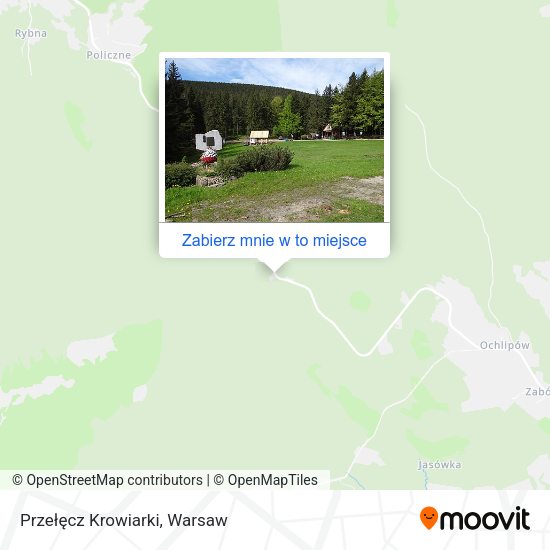 Mapa Przełęcz Krowiarki