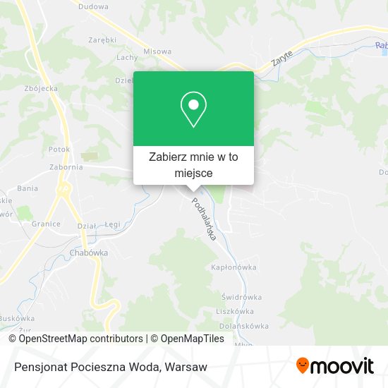 Mapa Pensjonat Pocieszna Woda