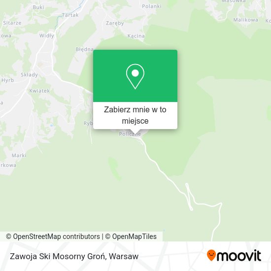 Mapa Zawoja Ski Mosorny Groń