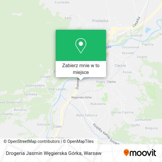 Mapa Drogeria Jasmin Węgierska Górka