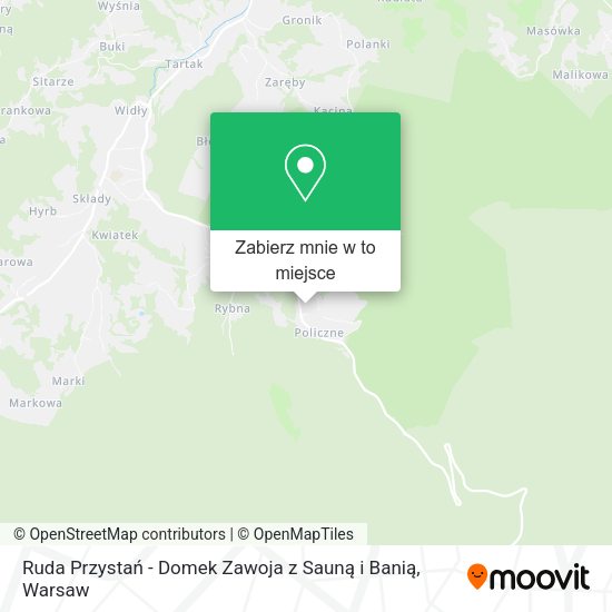 Mapa Ruda Przystań - Domek Zawoja z Sauną i Banią