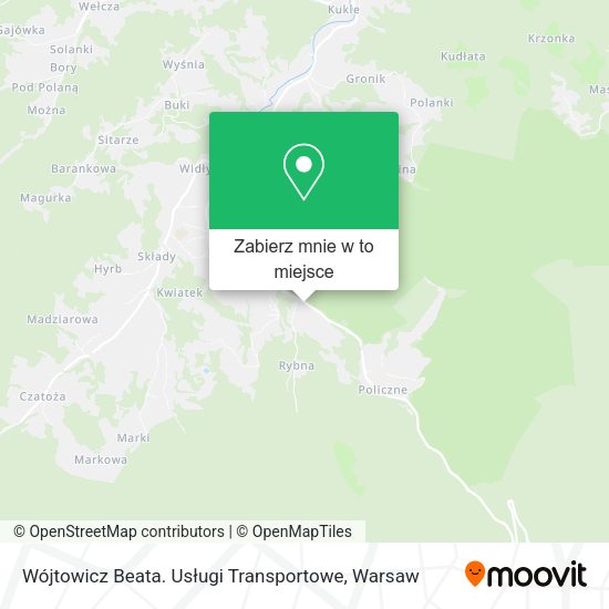 Mapa Wójtowicz Beata. Usługi Transportowe