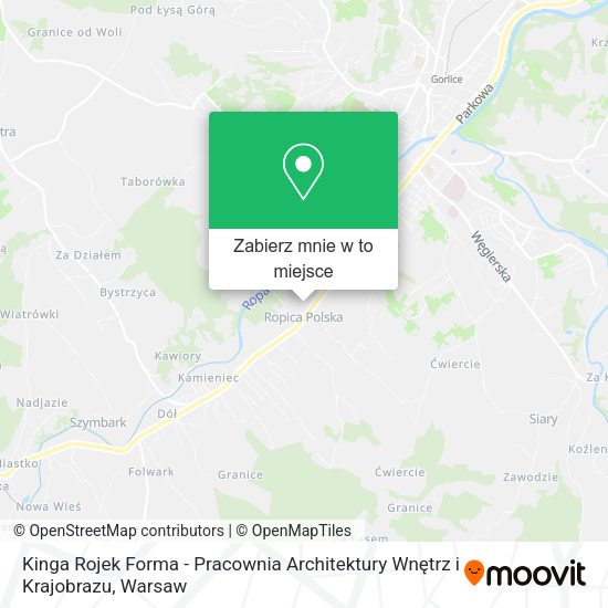 Mapa Kinga Rojek Forma - Pracownia Architektury Wnętrz i Krajobrazu