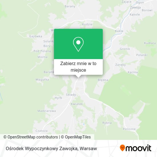 Mapa Ośrodek Wypoczynkowy Zawojka