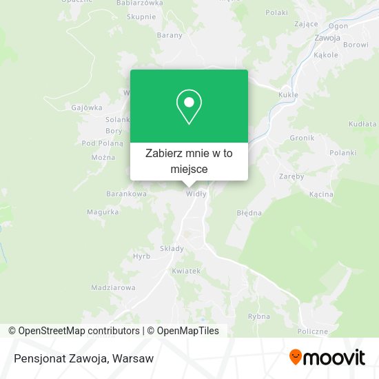 Mapa Pensjonat Zawoja