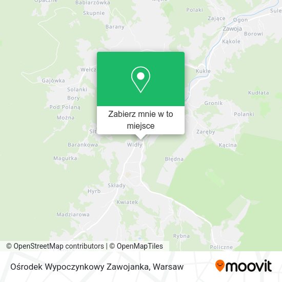 Mapa Ośrodek Wypoczynkowy Zawojanka