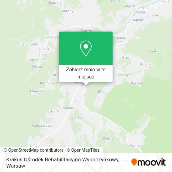 Mapa Krakus Ośrodek Rehabilitacyjno Wypoczynkowy