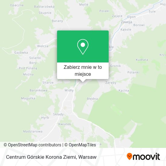 Mapa Centrum Górskie Korona Ziemi