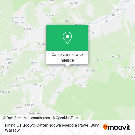 Mapa Firma Usługowo-Catteringowa Melodia Paweł Bury