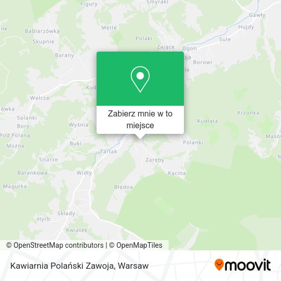 Mapa Kawiarnia Polański Zawoja