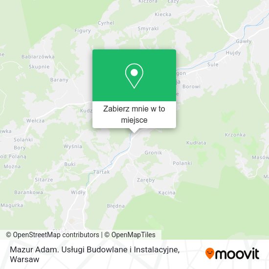 Mapa Mazur Adam. Usługi Budowlane i Instalacyjne