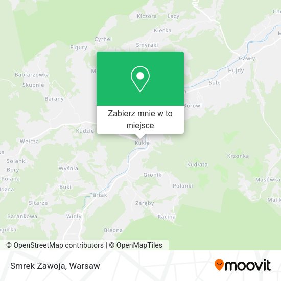 Mapa Smrek Zawoja