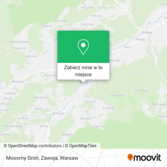 Mapa Mosorny Groń, Zawoja