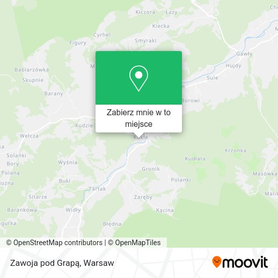 Mapa Zawoja pod Grapą