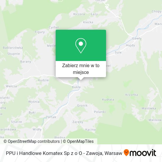 Mapa PPU i Handlowe Komatex Sp z o O - Zawoja