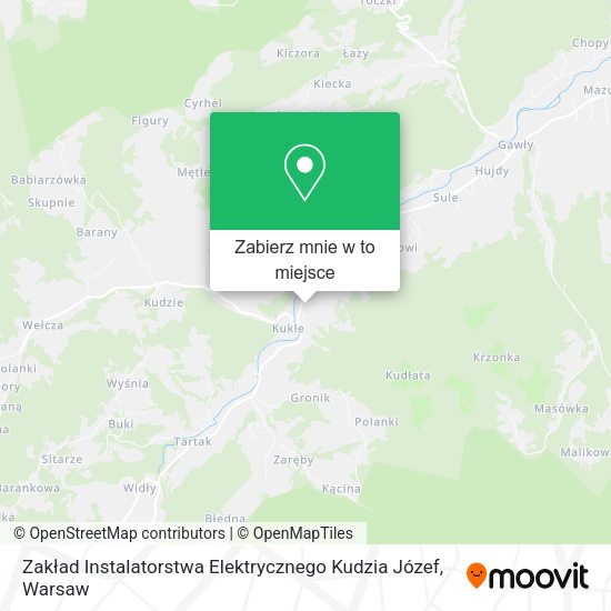 Mapa Zakład Instalatorstwa Elektrycznego Kudzia Józef