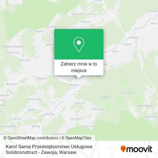 Mapa Karol Sarna Przedsiębiorstwo Usługowe Solidconstruct - Zawoja