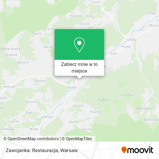 Mapa Zawojanka. Restauracja