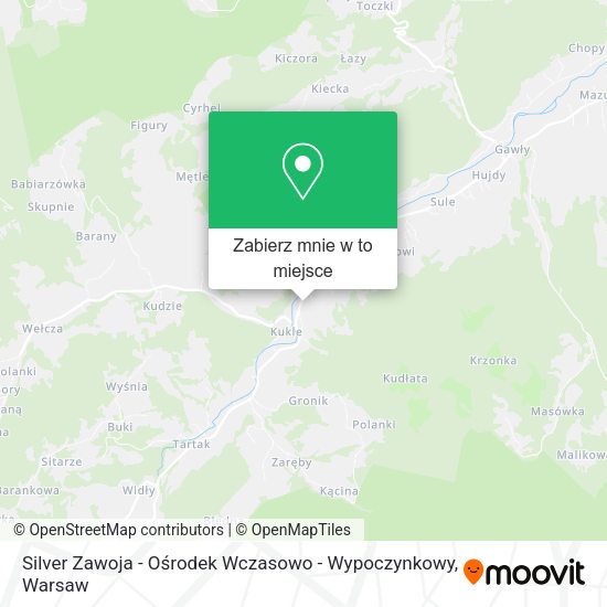 Mapa Silver Zawoja - Ośrodek Wczasowo - Wypoczynkowy