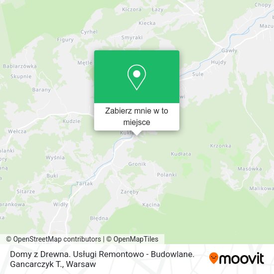 Mapa Domy z Drewna. Usługi Remontowo - Budowlane. Gancarczyk T.