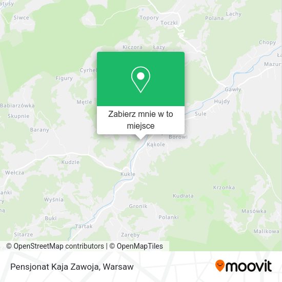 Mapa Pensjonat Kaja Zawoja