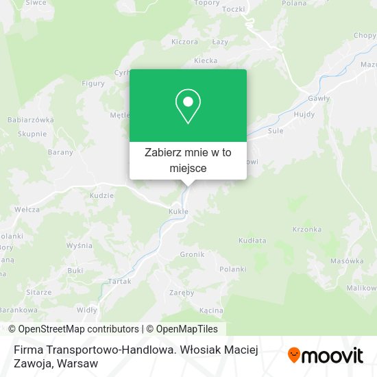 Mapa Firma Transportowo-Handlowa. Włosiak Maciej Zawoja