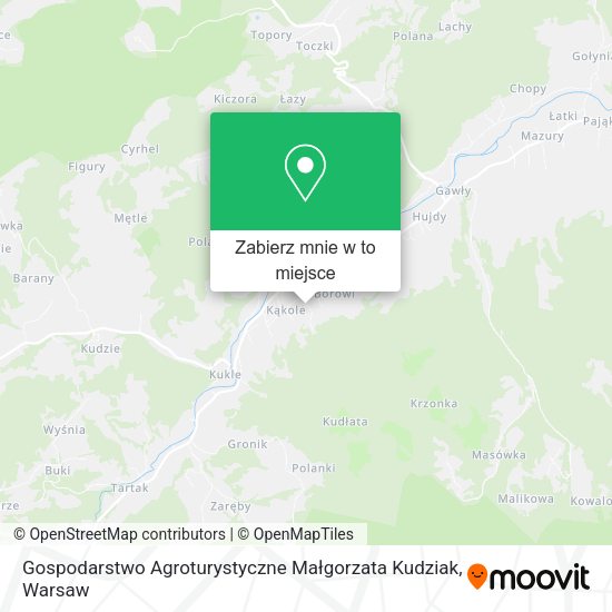 Mapa Gospodarstwo Agroturystyczne Małgorzata Kudziak