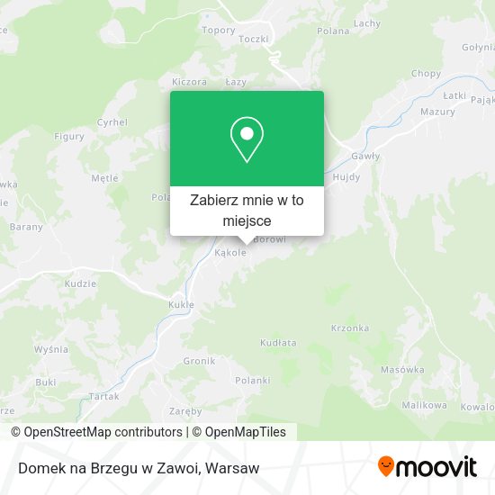 Mapa Domek na Brzegu w Zawoi