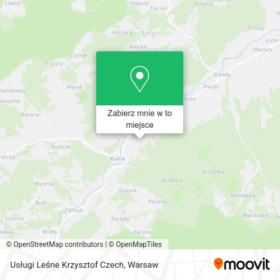 Mapa Usługi Leśne Krzysztof Czech