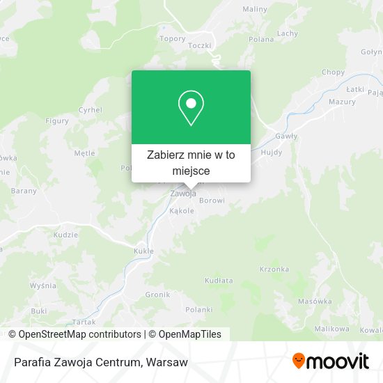 Mapa Parafia Zawoja Centrum