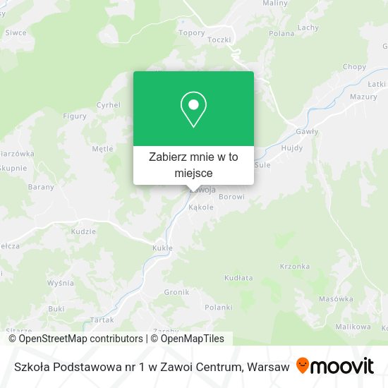 Mapa Szkoła Podstawowa nr 1 w Zawoi Centrum