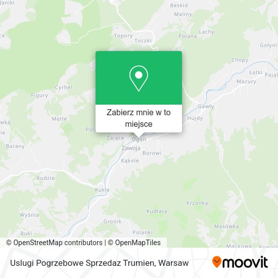 Mapa Uslugi Pogrzebowe Sprzedaz Trumien