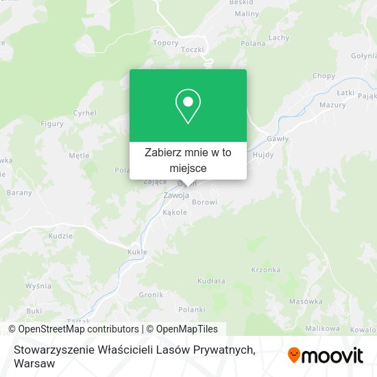 Mapa Stowarzyszenie Właścicieli Lasów Prywatnych