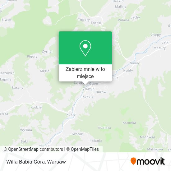 Mapa Willa Babia Góra