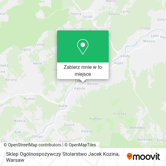 Mapa Sklep Ogólnospożywczy Stolarstwo Jacek Kozina