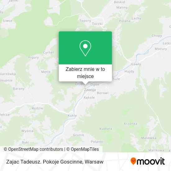 Mapa Zajac Tadeusz. Pokoje Goscinne