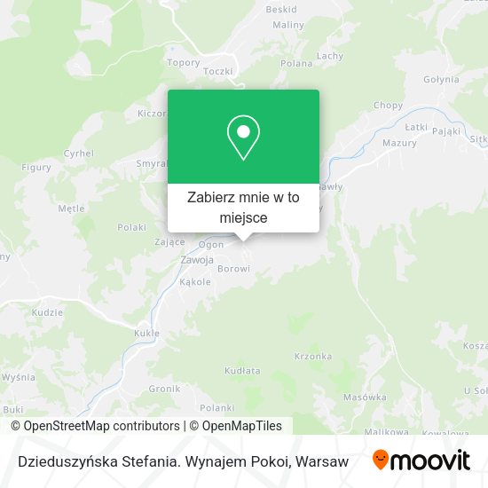 Mapa Dzieduszyńska Stefania. Wynajem Pokoi