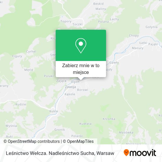 Mapa Leśnictwo Wełcza. Nadleśnictwo Sucha