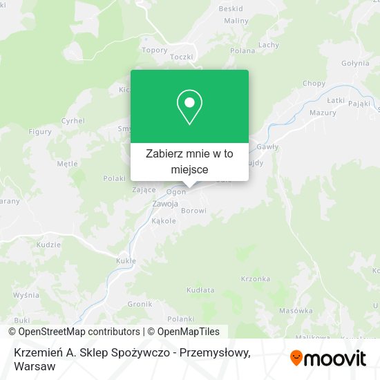 Mapa Krzemień A. Sklep Spożywczo - Przemysłowy