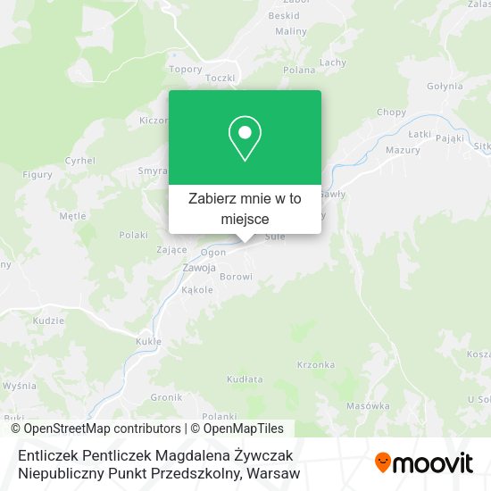 Mapa Entliczek Pentliczek Magdalena Żywczak Niepubliczny Punkt Przedszkolny