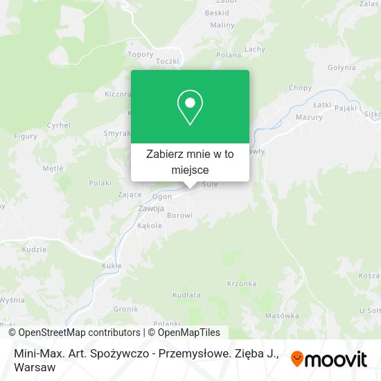 Mapa Mini-Max. Art. Spożywczo - Przemysłowe. Zięba J.