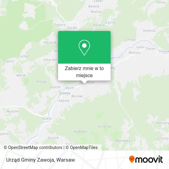 Mapa Urząd Gminy Zawoja