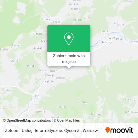 Mapa Zetcom. Usługi Informatyczne. Cycoń Z.