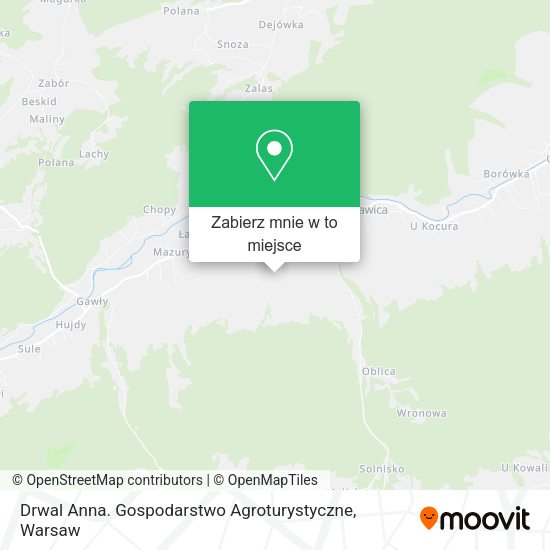 Mapa Drwal Anna. Gospodarstwo Agroturystyczne