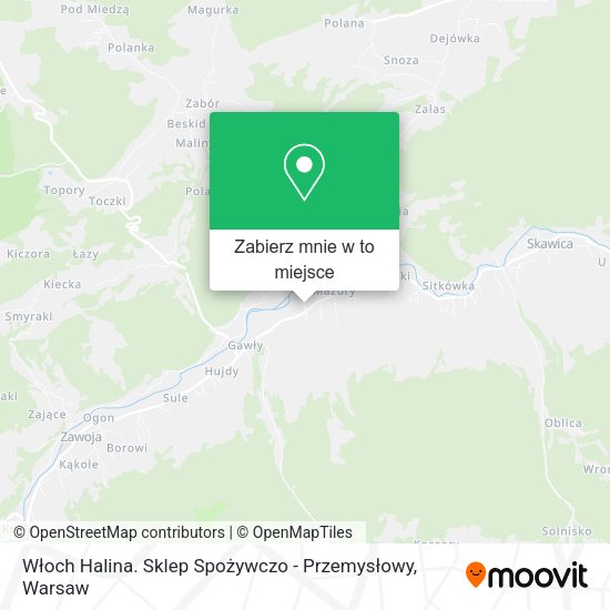 Mapa Włoch Halina. Sklep Spożywczo - Przemysłowy