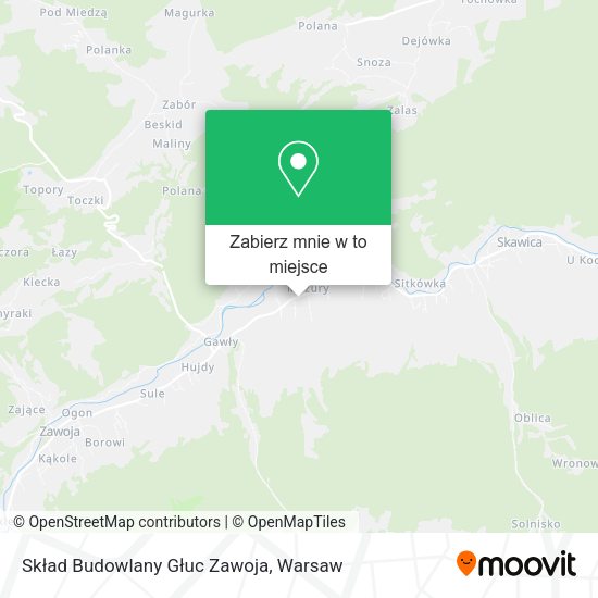 Mapa Skład Budowlany Głuc Zawoja