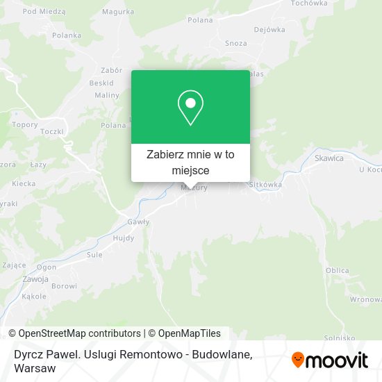 Mapa Dyrcz Pawel. Uslugi Remontowo - Budowlane