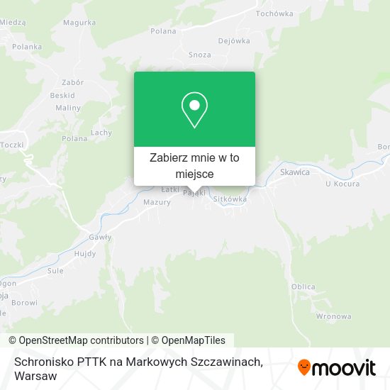 Mapa Schronisko PTTK na Markowych Szczawinach