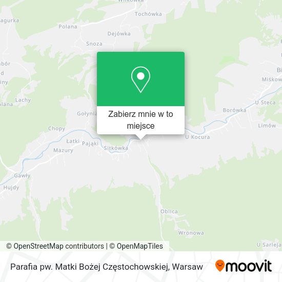 Mapa Parafia pw. Matki Bożej Częstochowskiej