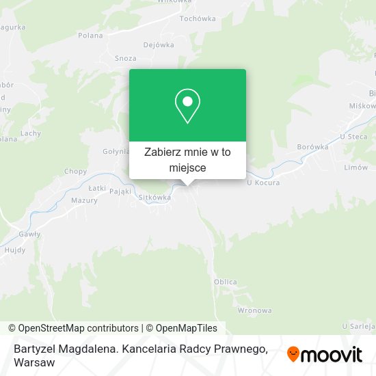 Mapa Bartyzel Magdalena. Kancelaria Radcy Prawnego